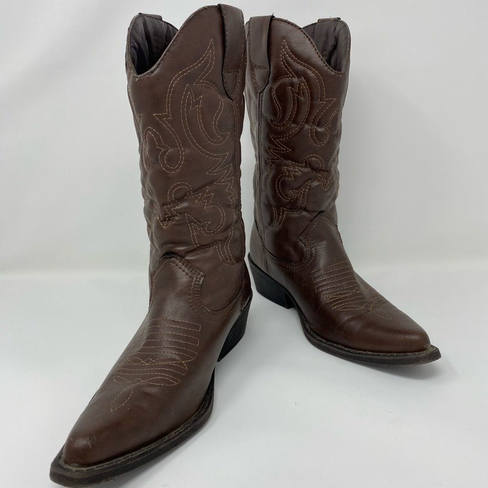 Rampage dark brown cowgirl boots US sz 5.5